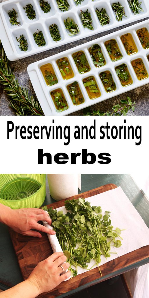 Preserving and storing herbs